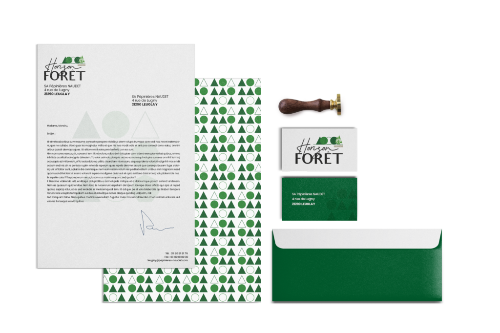 Création de logo sur mesure pour entreprise de reboisement Horizon Foret by Naudet